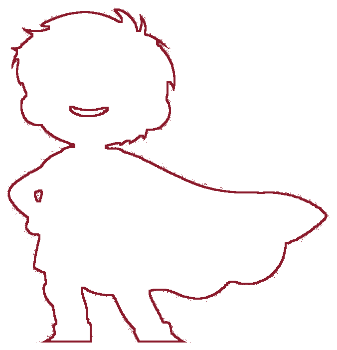 Silhouette de super-h&eacute;ros &agrave; colorier